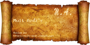 Mult Azár névjegykártya